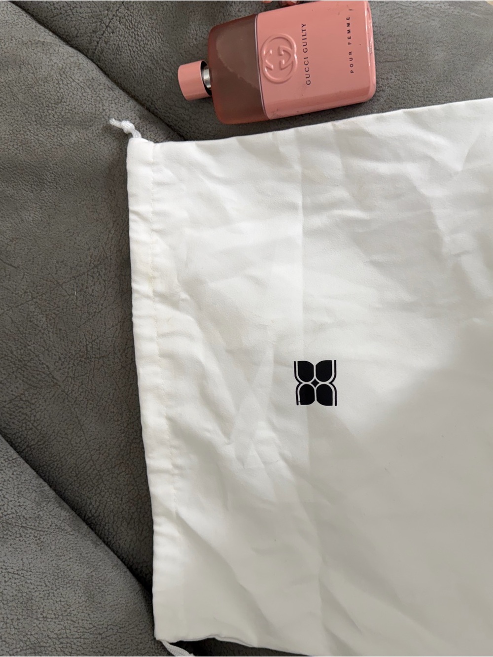 BCBGMaxAzria White Drawstring Dust Bag